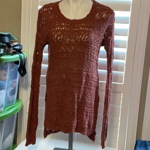 UNIONBAY Women's Rust Crew Neck Sweater